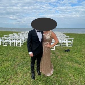 Revelry Starla Sequin Dress // Rose Gold